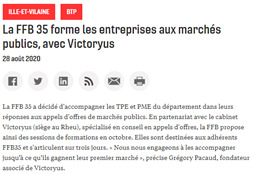 VICTORYUS - Victoryus et la FFB 35 vont aider les entreprises à gagner des appels d'offres et à profiter des bienfaits de la commande publique